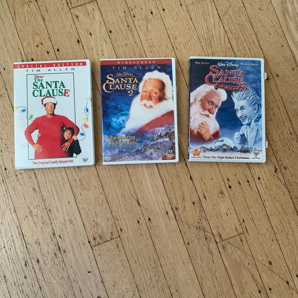 The Santa Clause Disney Series- the first three movies on DVD